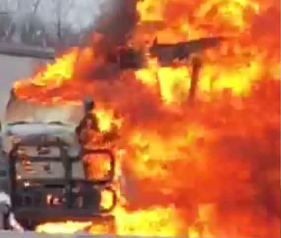 2021-06-19 battery fire truck EAU CLAIFE
