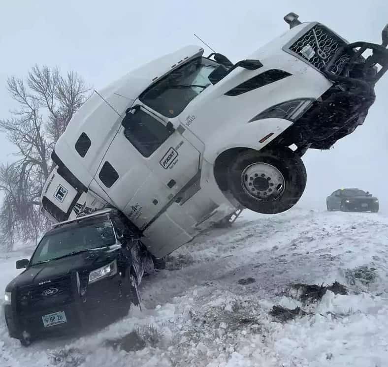 2023 03 17 SoDak truck in blizzard - Winona Journal