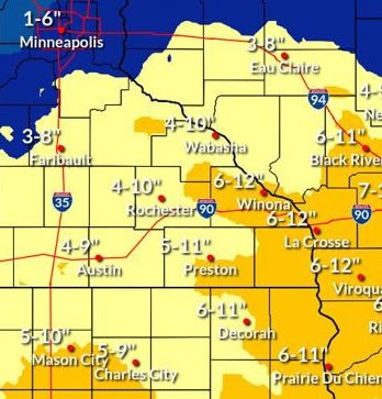 2024-01-11 snow forecast 2024 01 11 snow forecast - Winona Journal