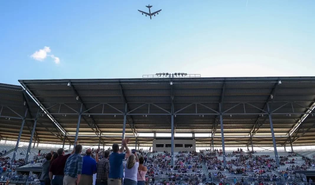 B 52 minot state fair fly over 2025 07 18 - Winona Journal