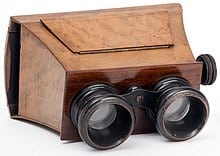 Visore stereoscopico portatile, con messa a fuoco manuale IGB 006055 Visore stereoscopico portatile Museo scienza e tecnologia Milano - Winona Journal