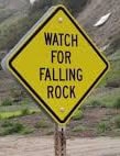 SIGN warch oir falling rock - Winona Journal