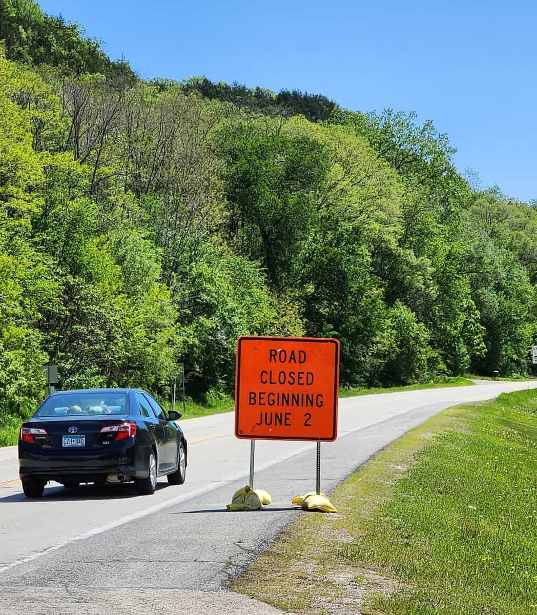 STOCKTON hill road closed 2025 05 27 - Winona Journal
