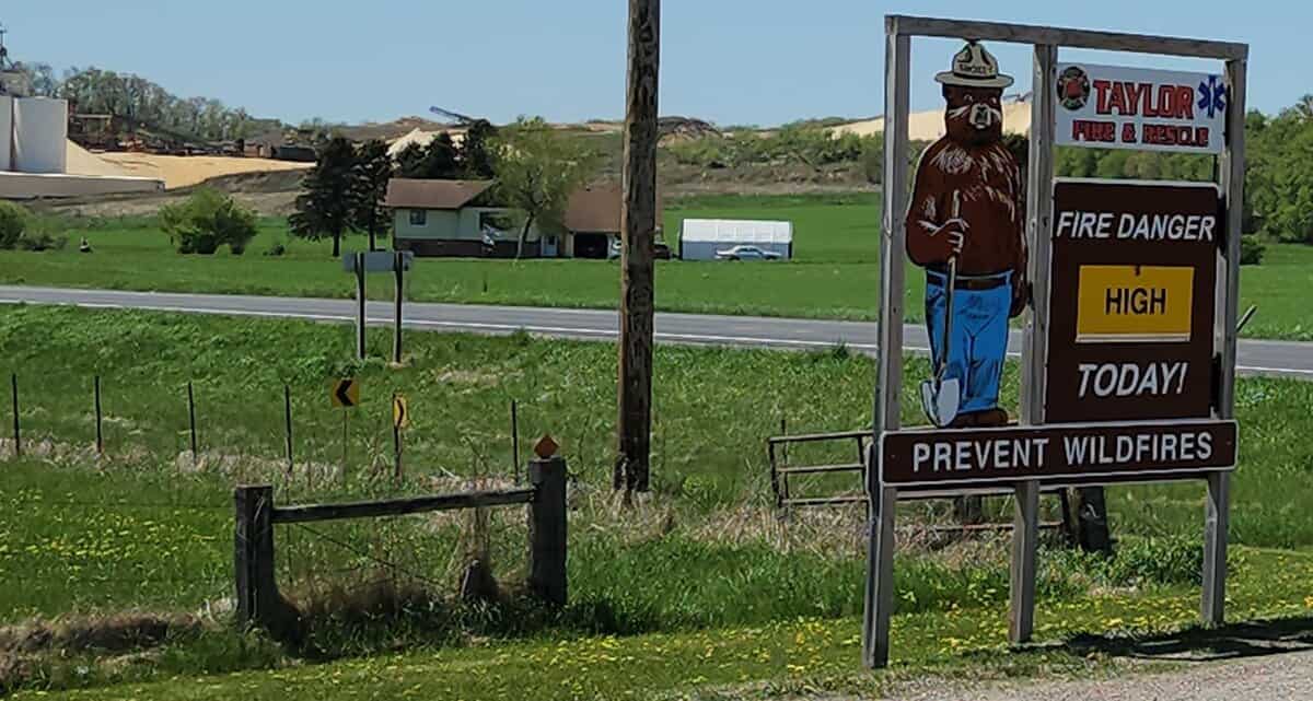 TAYLOR fire danger billboard 1 - Winona Journal