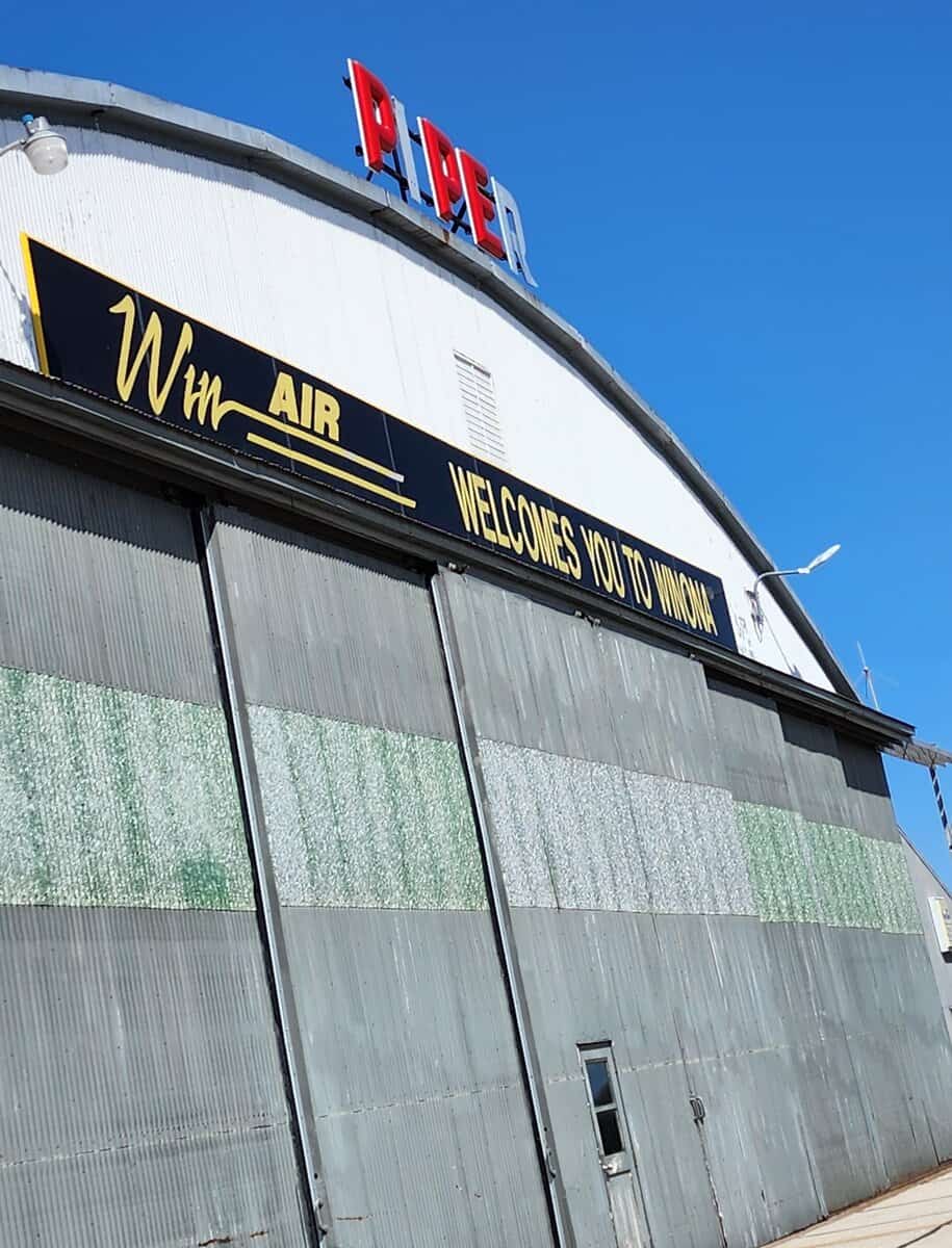 WNA airport welcome knhangar - Winona Journal