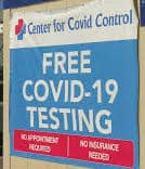 center for covid control sign