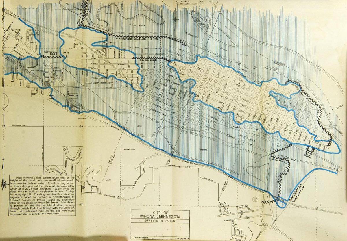 flood 1965 wna map - Winona Journal
