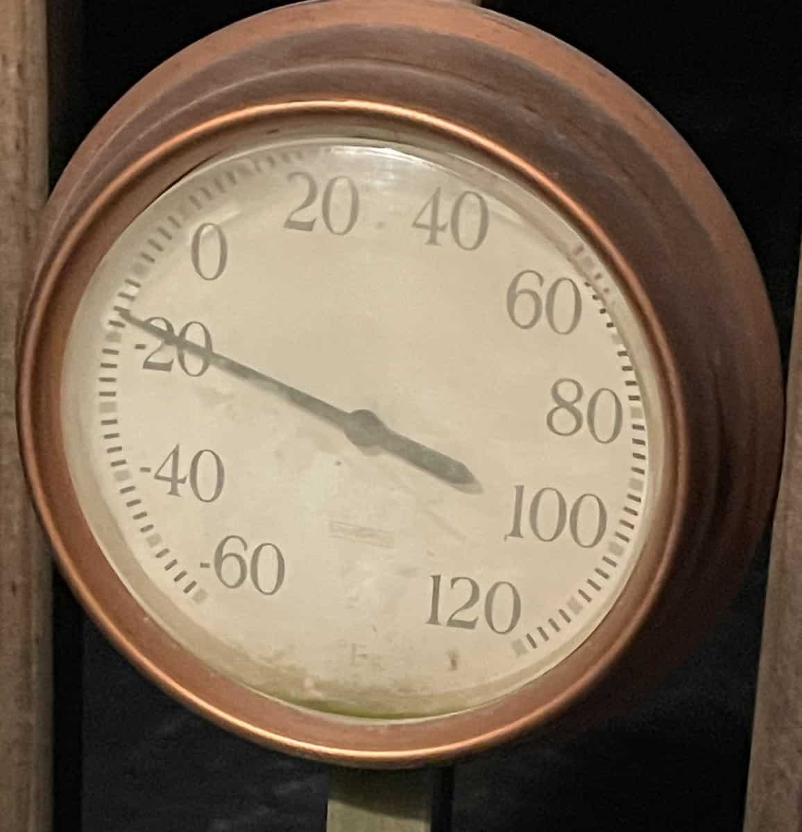 thermometer minus 20